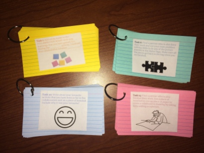 Pre-internship (2018) in my grade 6/7 classroom! These task cards were used throughout my collaboration unit!