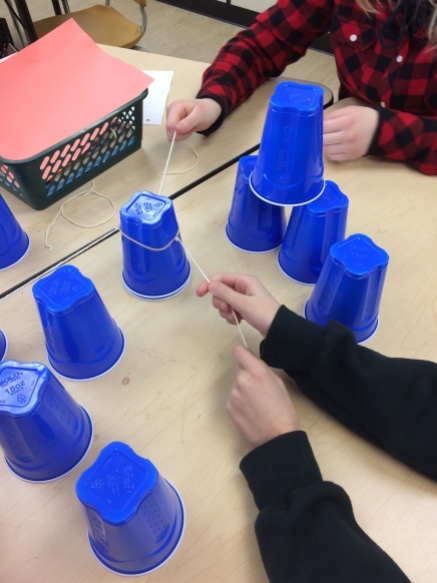 Pre-internship (2018) in my grade 6/7 classroom! Students LOVED the collaboration task centres! This one had students work together to transfer cups!