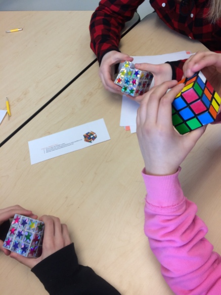 Pre-internship (2018) in my grade 6/7 classroom! Students LOVED the collaboration task centres! Students tried to solve Rubik's cubes here!